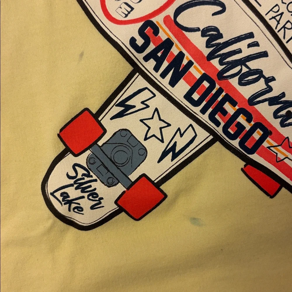 Kids Graphic T-Shirt Set - Blue, Yellow, White - size 7-8 years